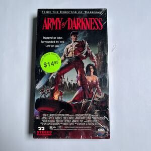 Army of Darkness VHS Tape Bruce Campbell Raimi Horror Wonderful Shape Shrinkwrap